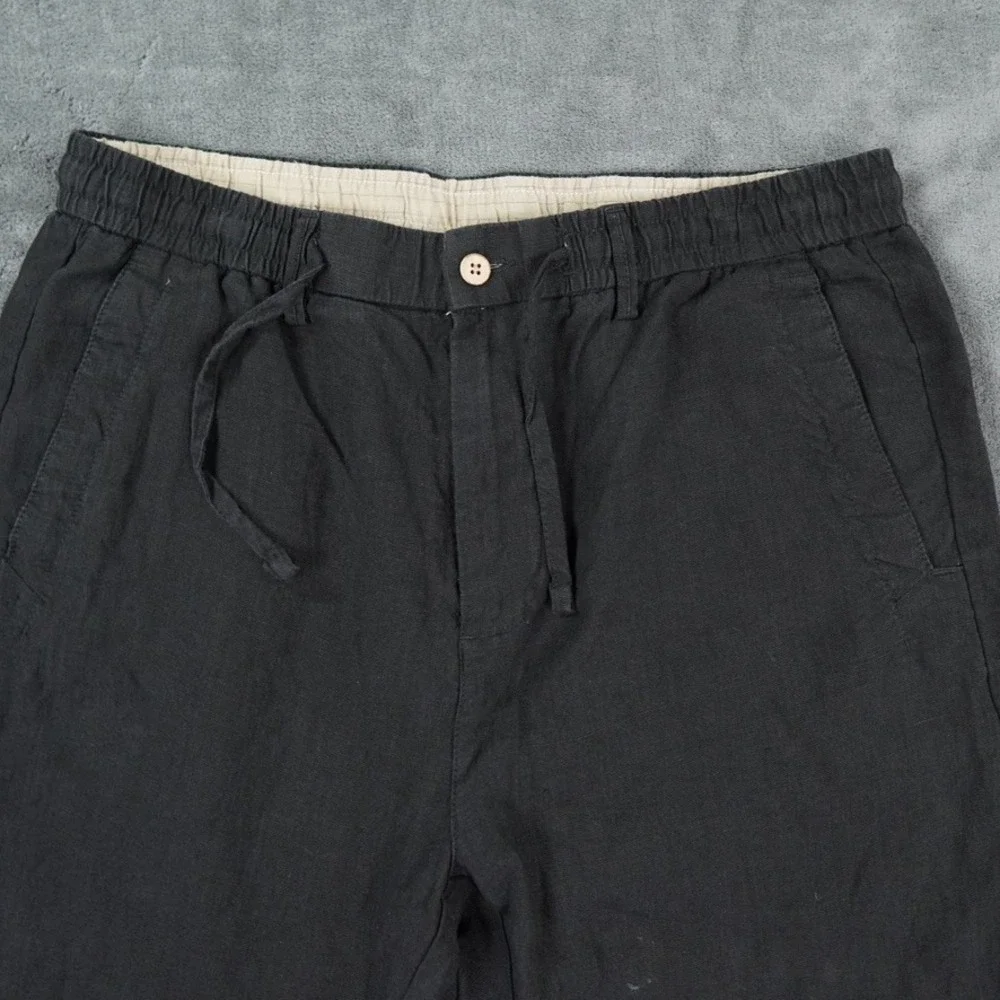 Kidoriman Linen Pants Mens XXL Black 27